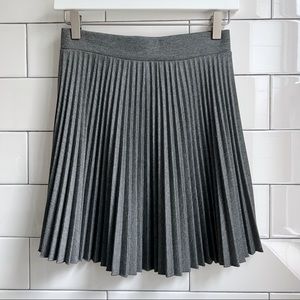 Gray Pleated Mini Skirt